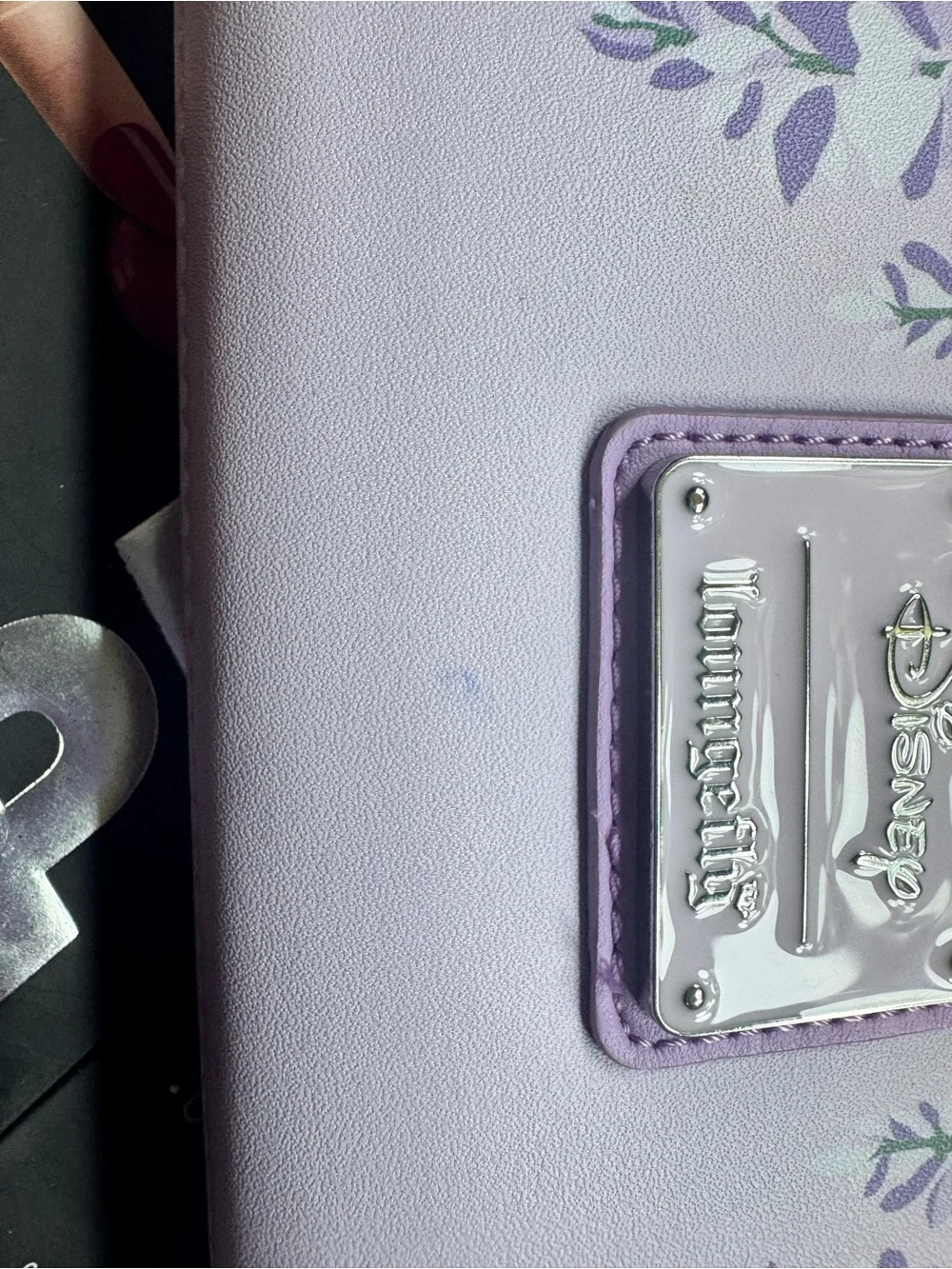 Loungefly Lavender Bow Floral Wallet - Picture 2 of 5
